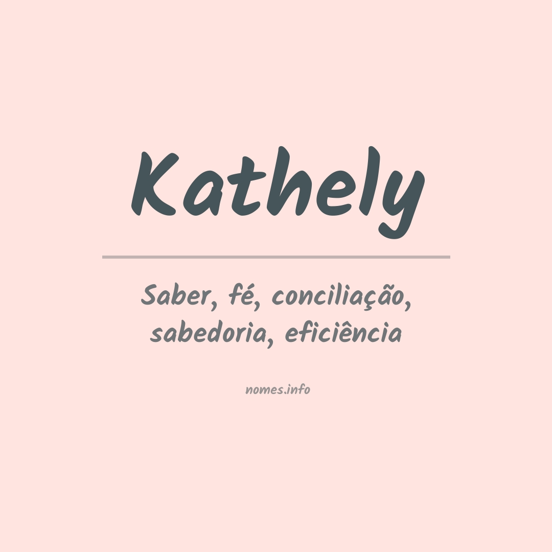 Significado do nome Kathely