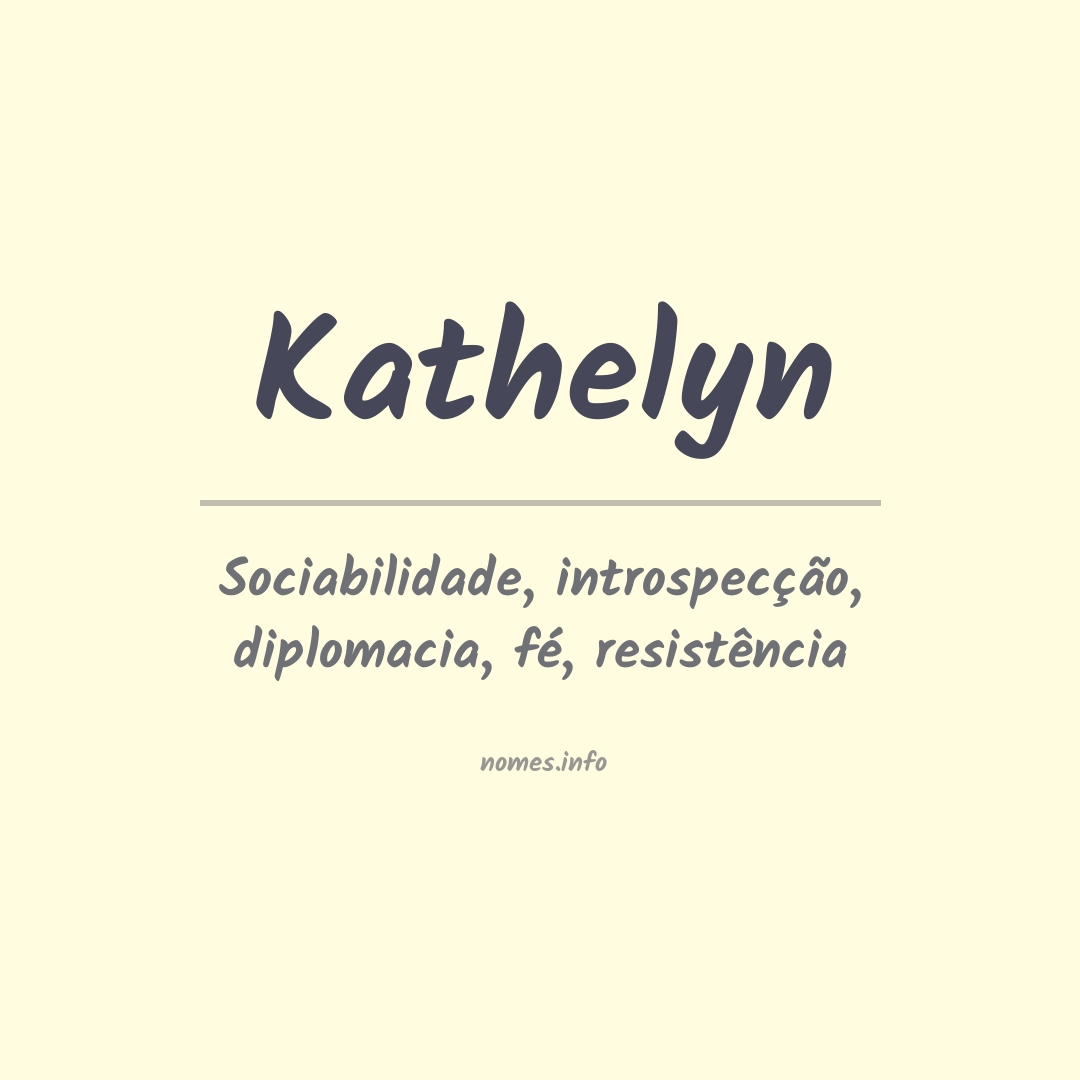 Significado do nome Kathelyn