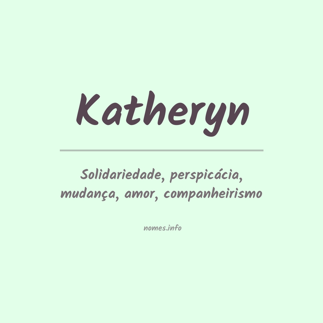 Significado do nome Katheryn