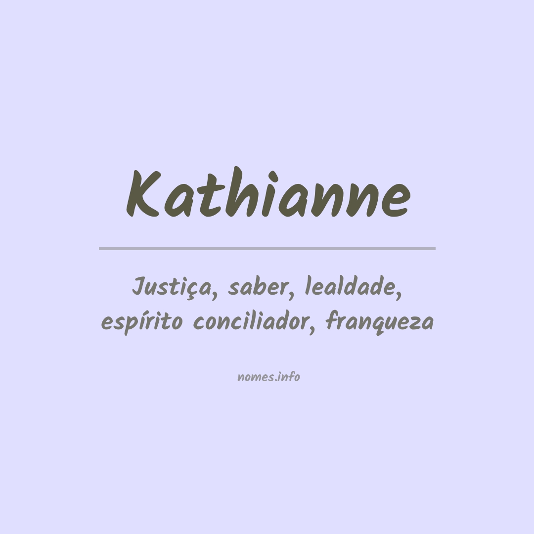 Significado do nome Kathianne