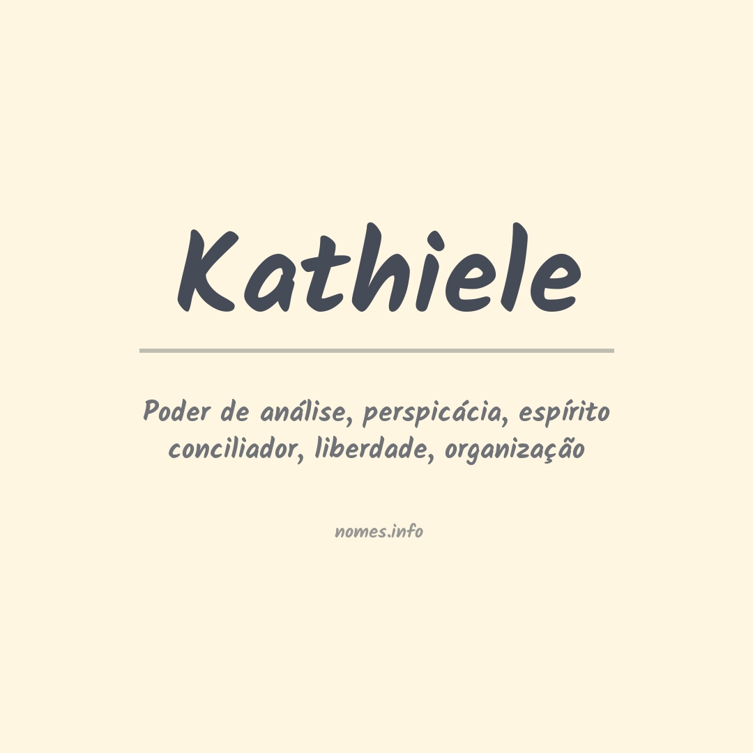 Significado do nome Kathiele