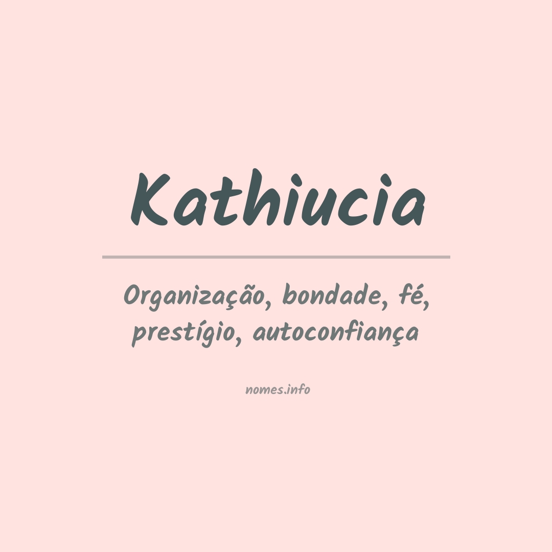 Significado do nome Kathiucia