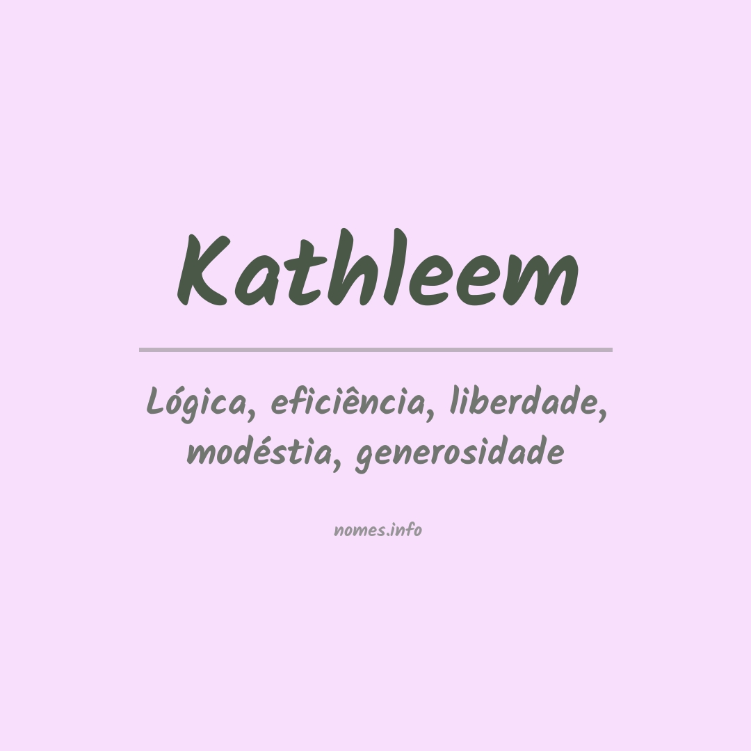 Significado do nome Kathleem