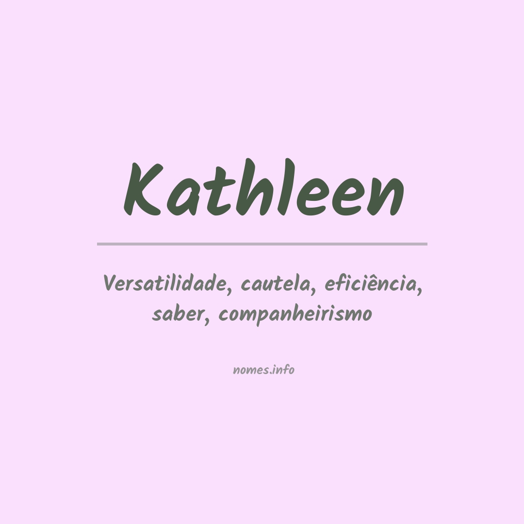 Significado do nome Kathleen
