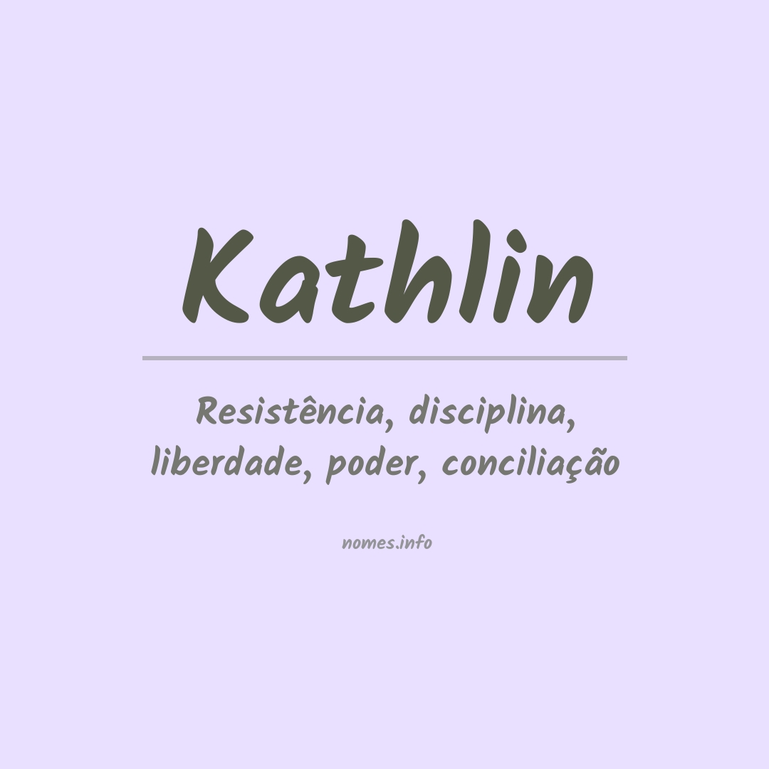 Significado do nome Kathlin