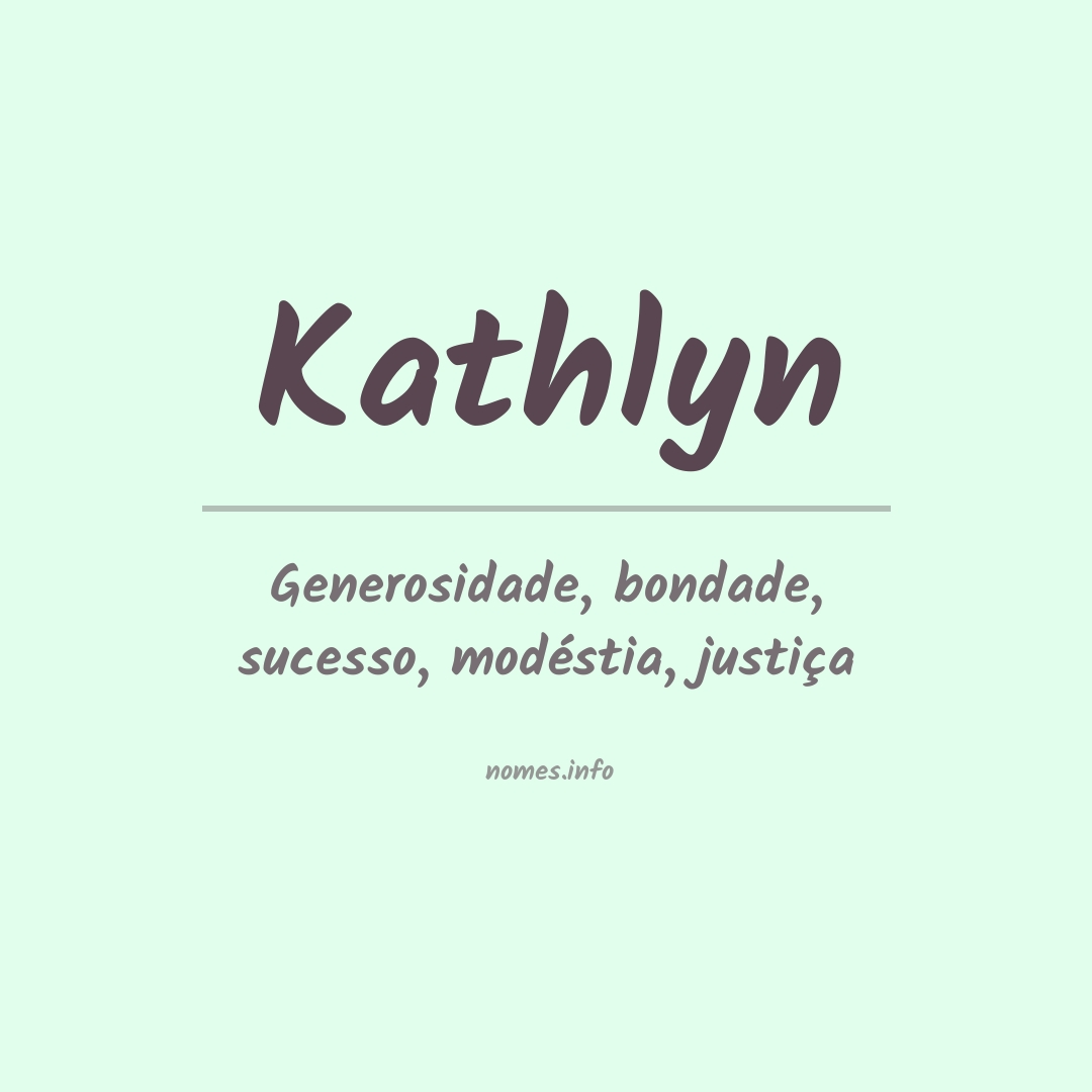 Significado do nome Kathlyn