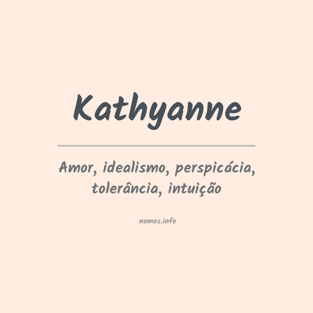 Significado do nome Kathyanne