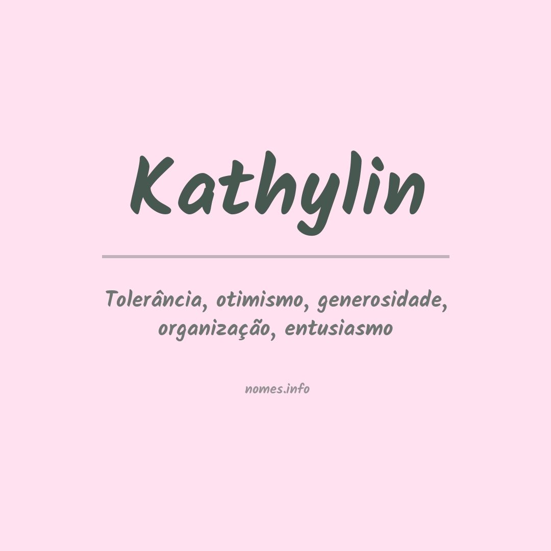 Significado do nome Kathylin