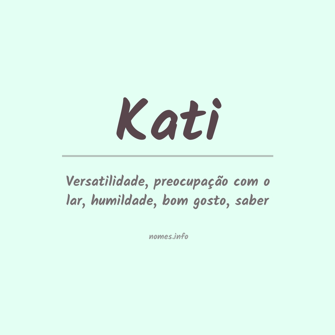 Significado do nome Kati