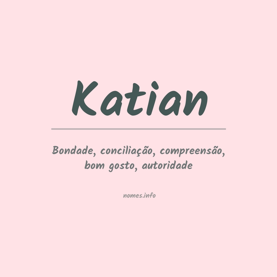 Significado do nome Katian