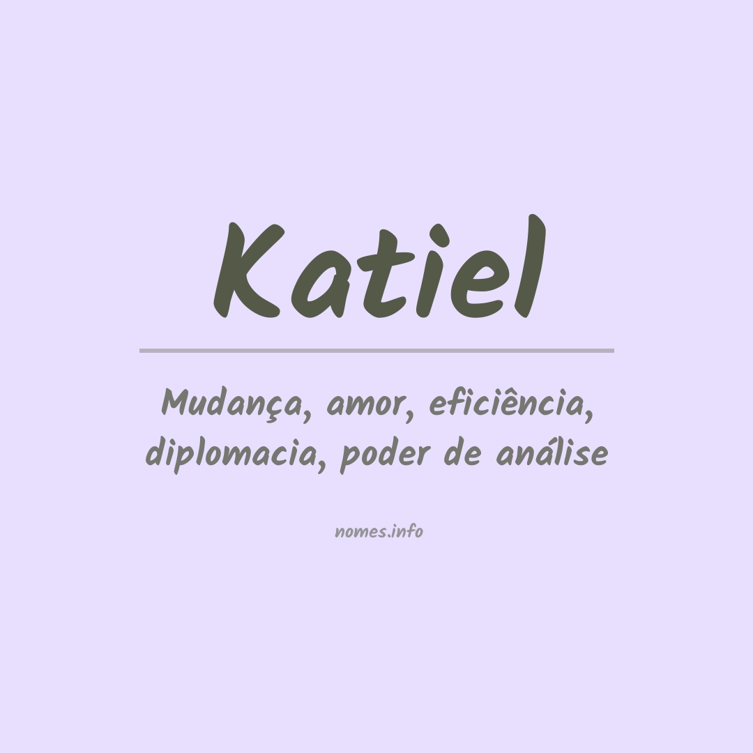 Significado do nome Katiel