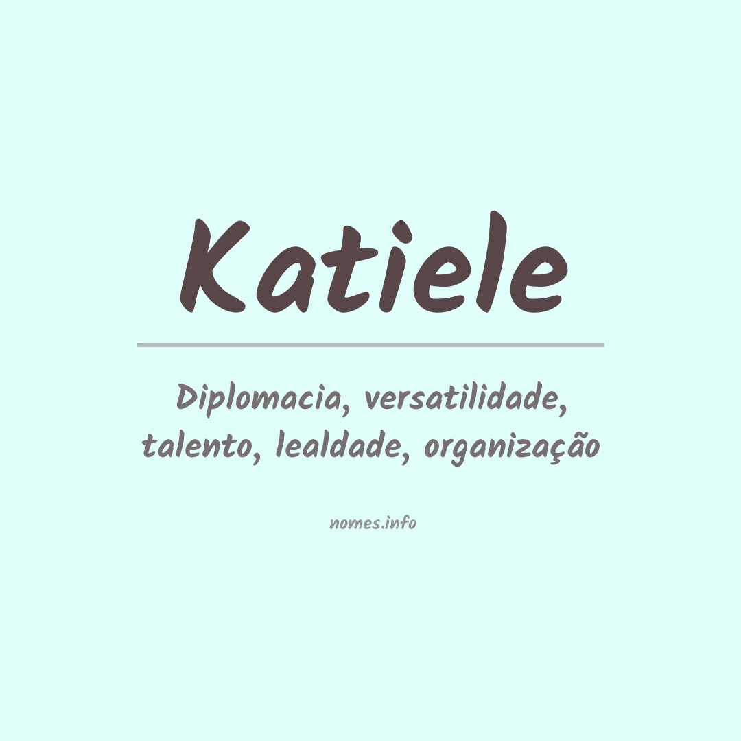 Significado do nome Katiele