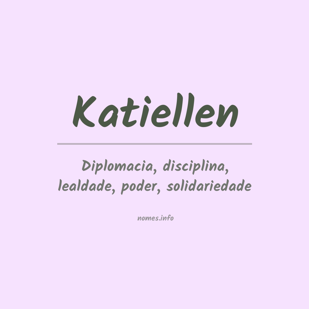 Significado do nome Katiellen