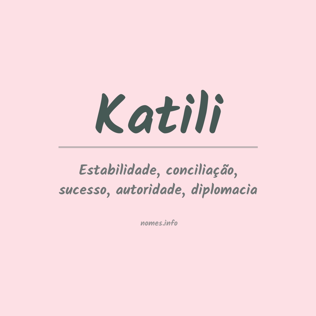 Significado do nome Katili