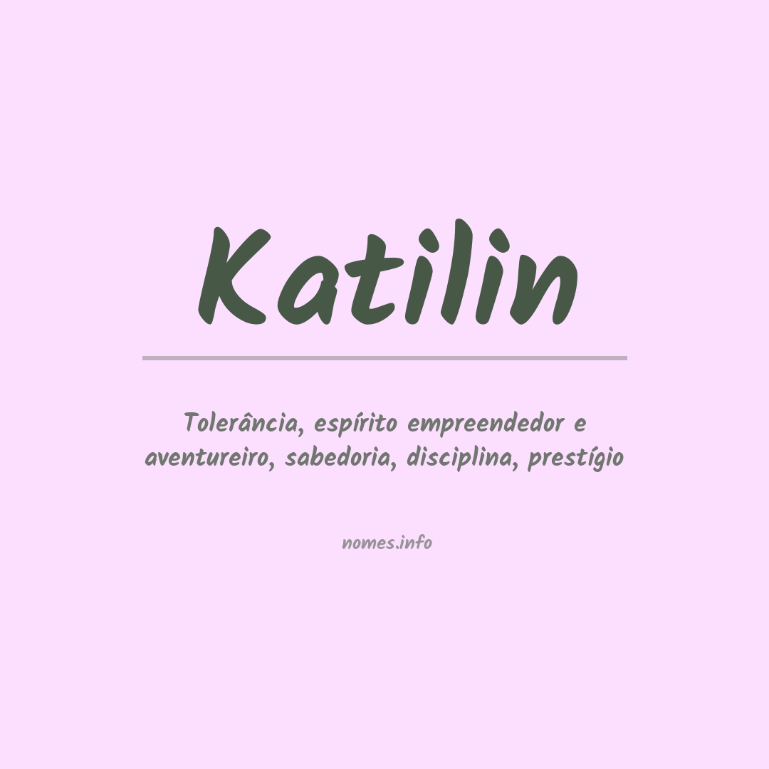 Significado do nome Katilin