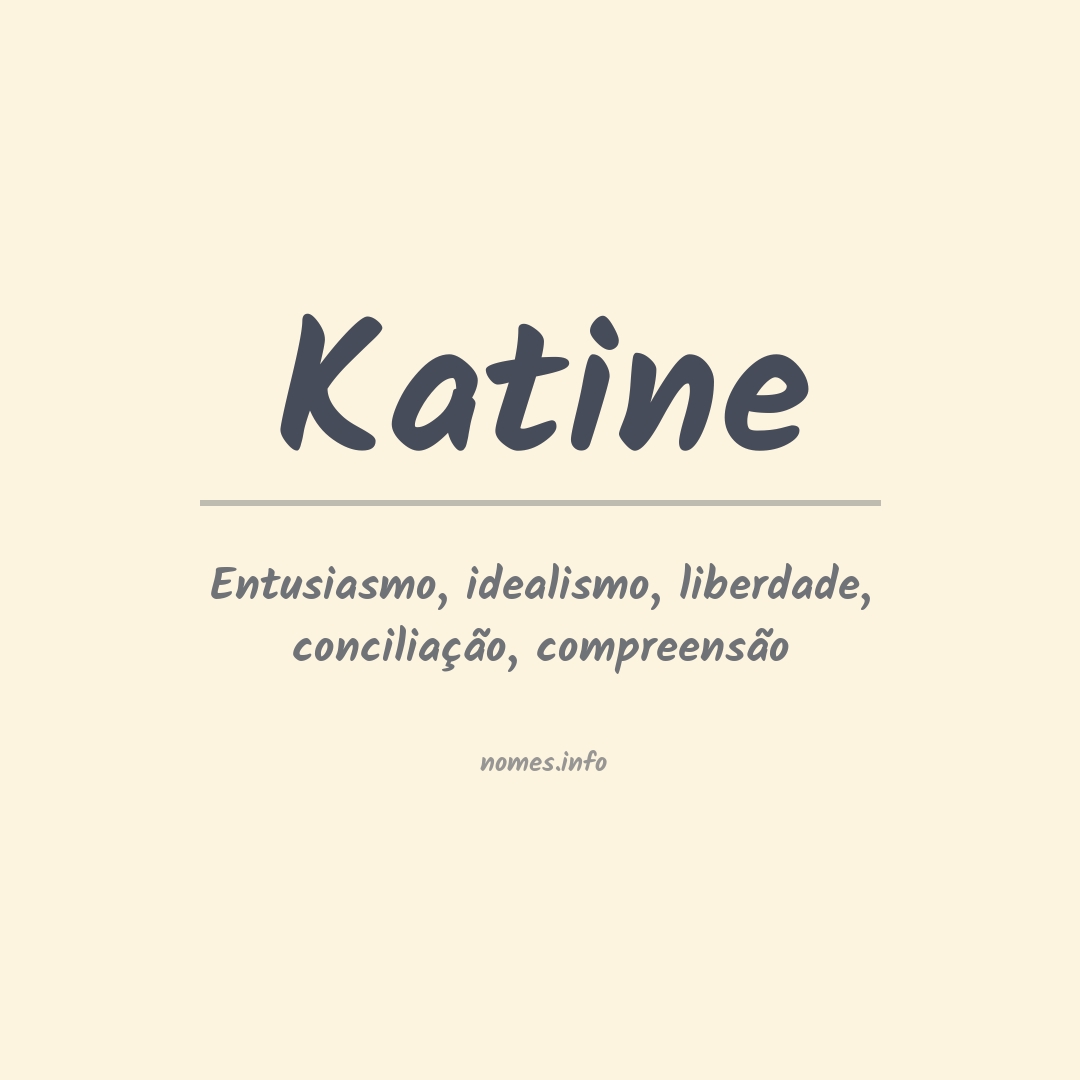 Significado do nome Katine