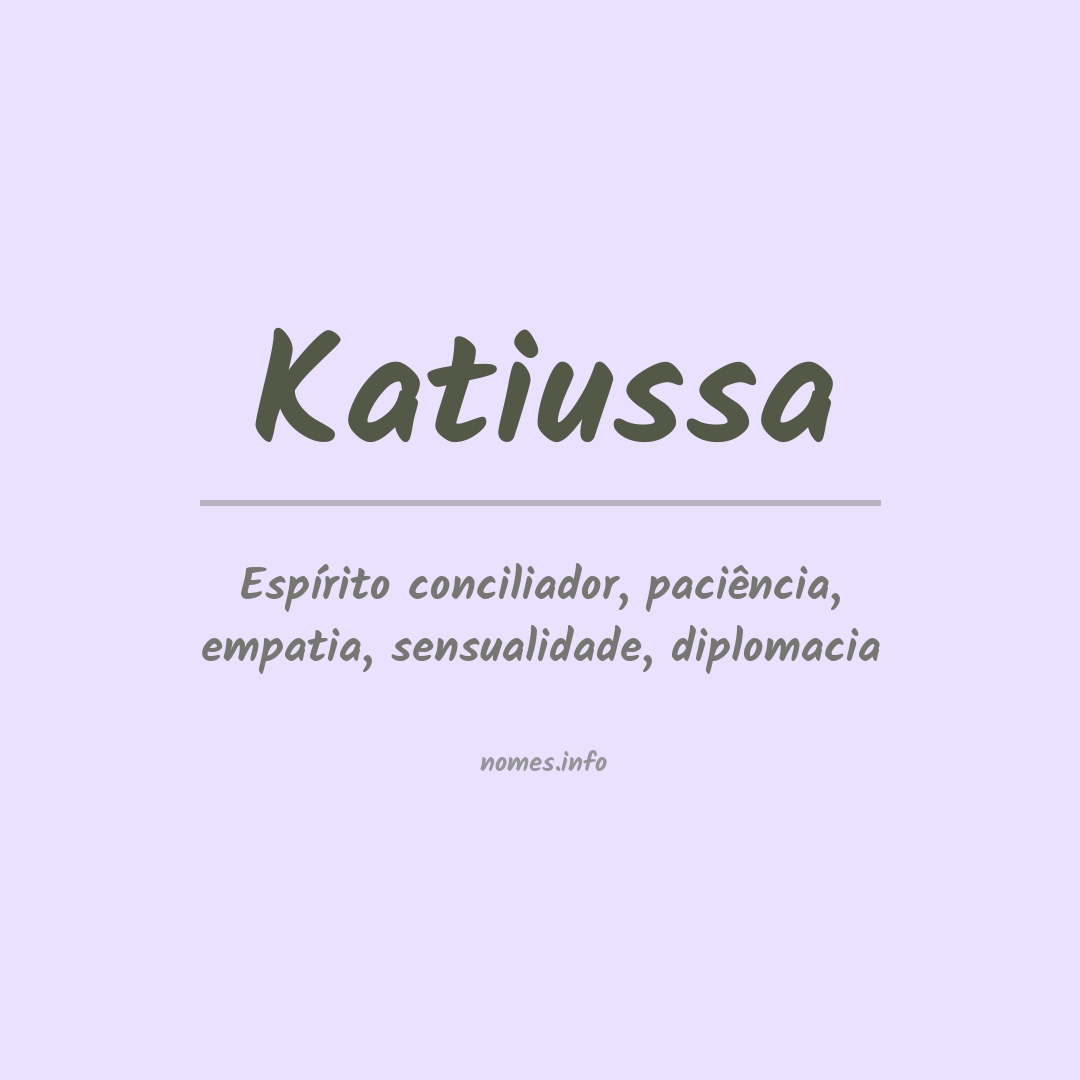 Significado do nome Katiussa