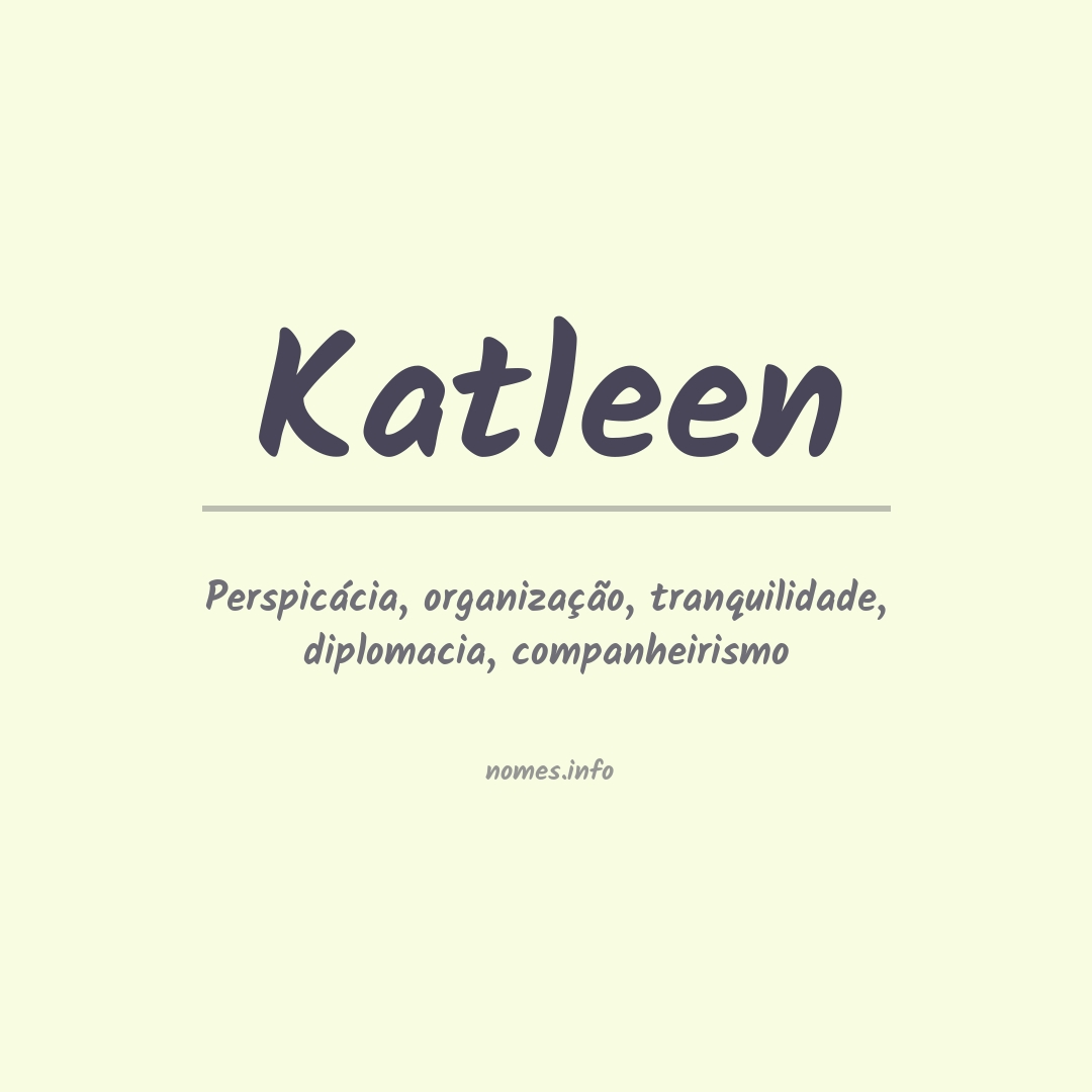 Significado do nome Katleen