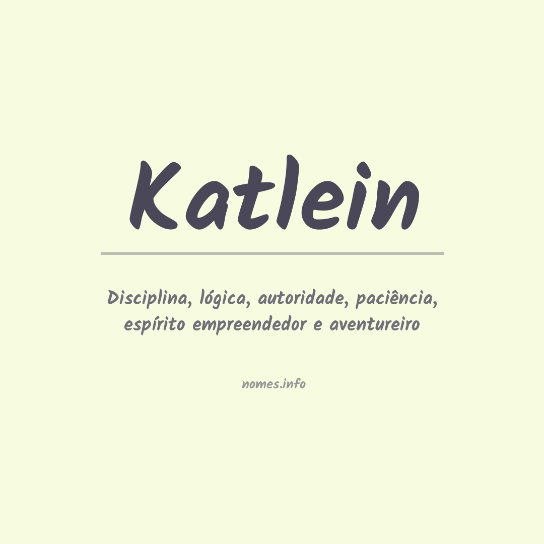 Significado do nome Katlein