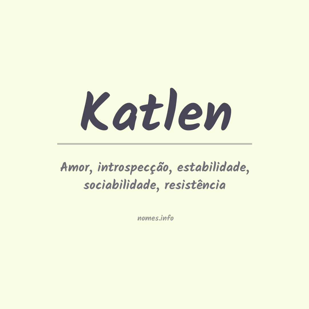 Significado do nome Katlen