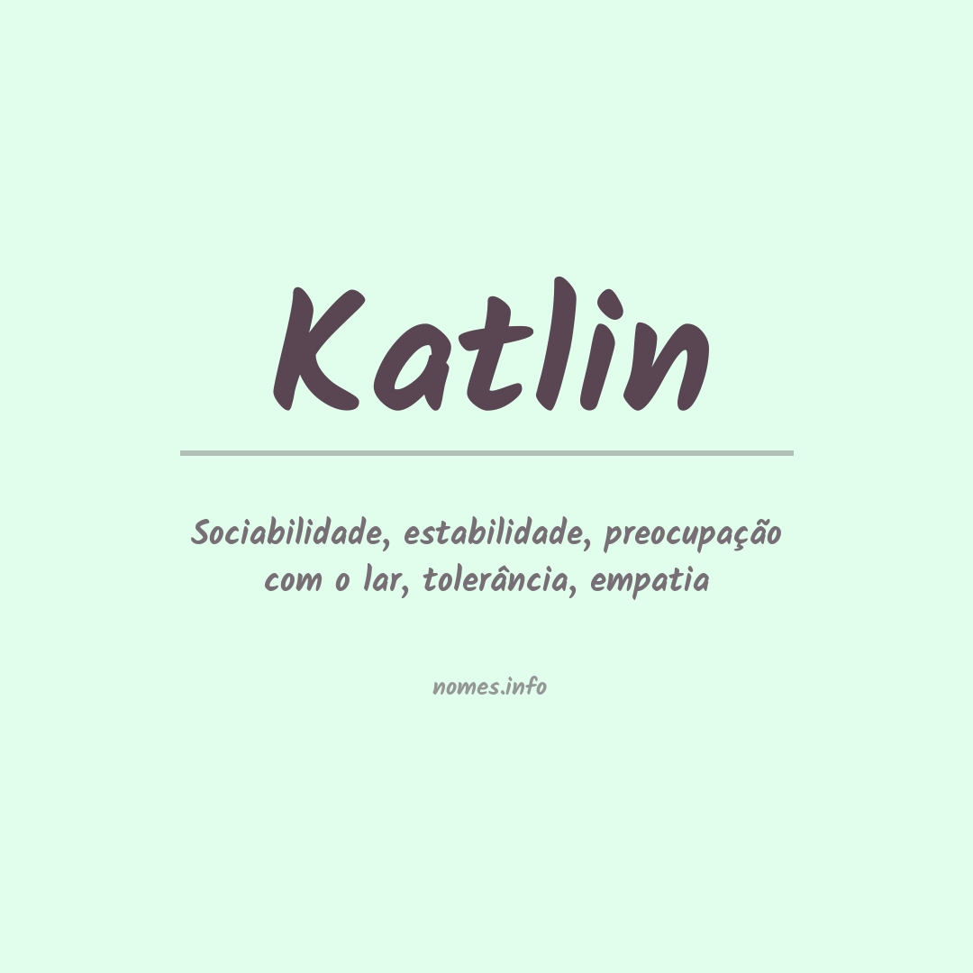 Significado do nome Katlin