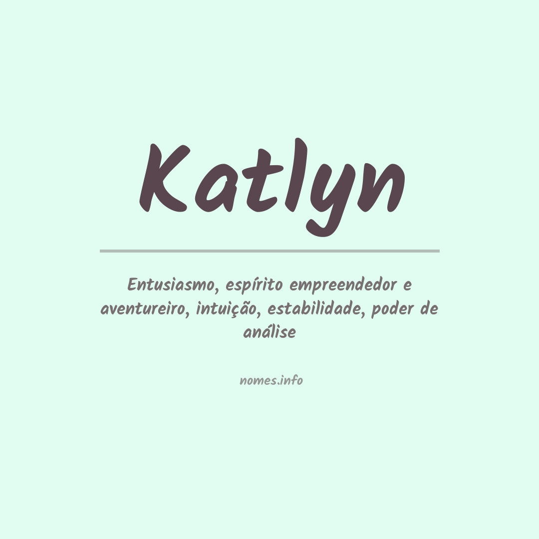 Significado do nome Katlyn