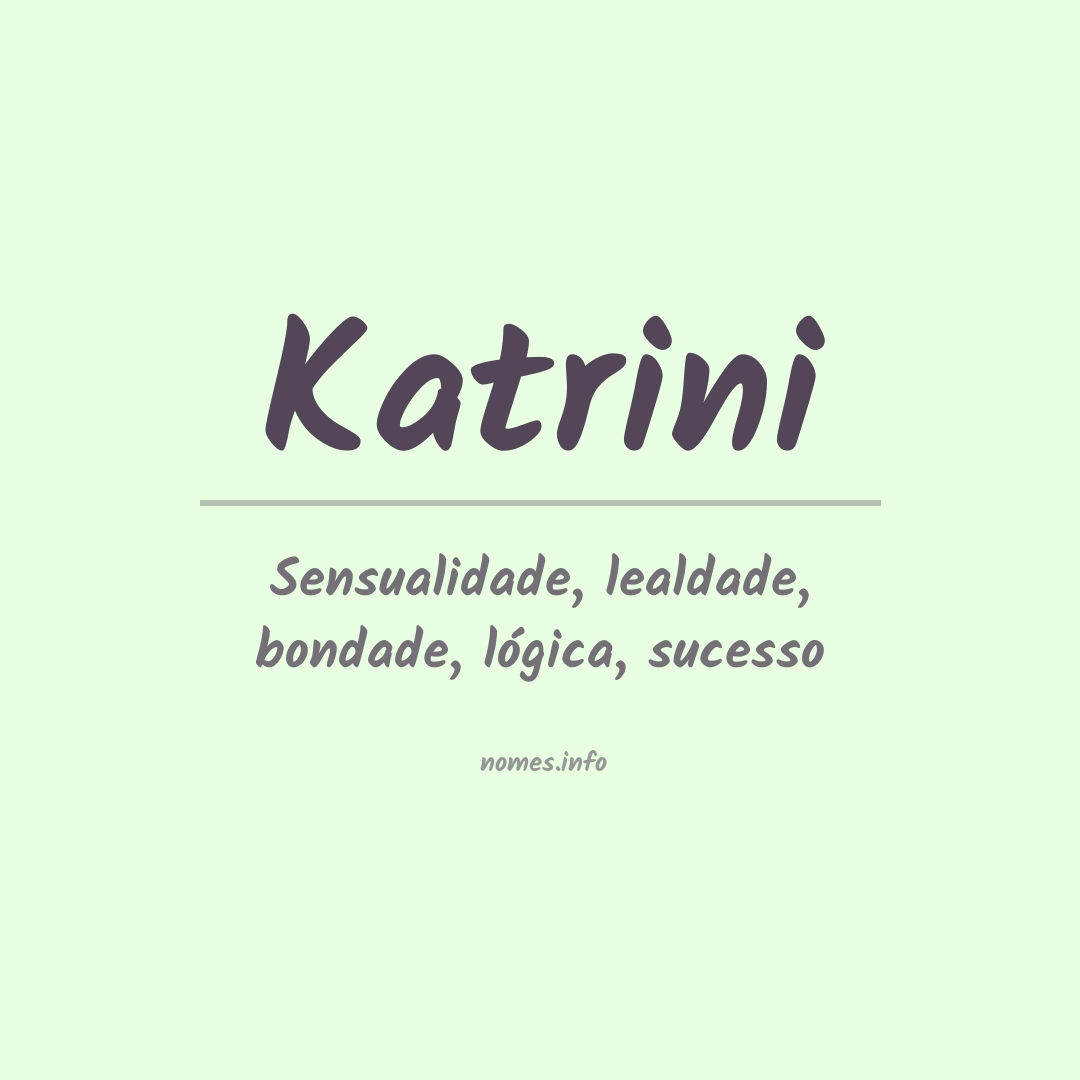 Significado do nome Katrini