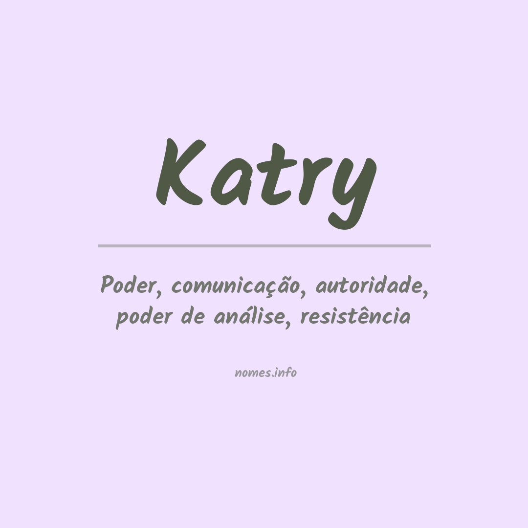 Significado do nome Katry