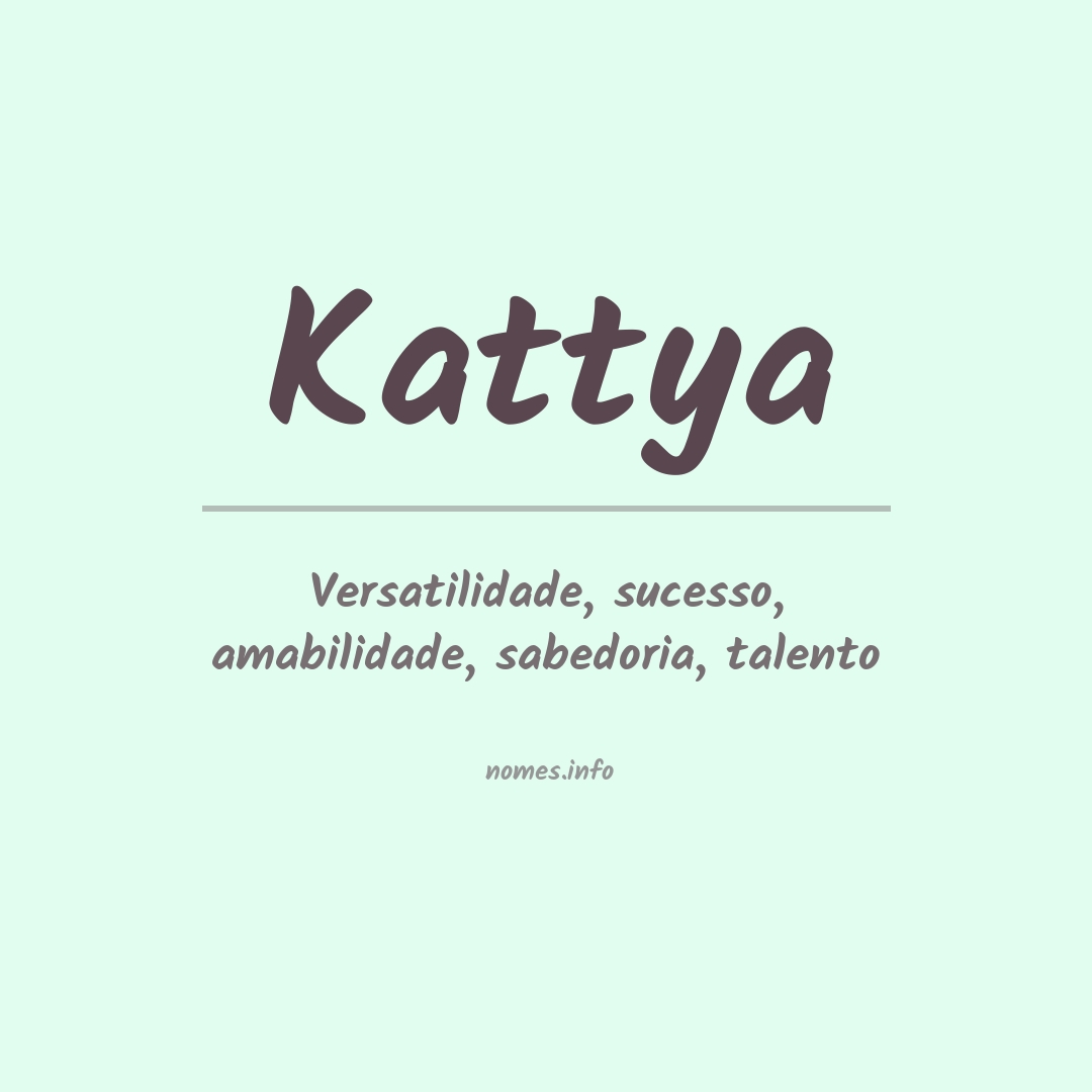 Significado do nome Kattya