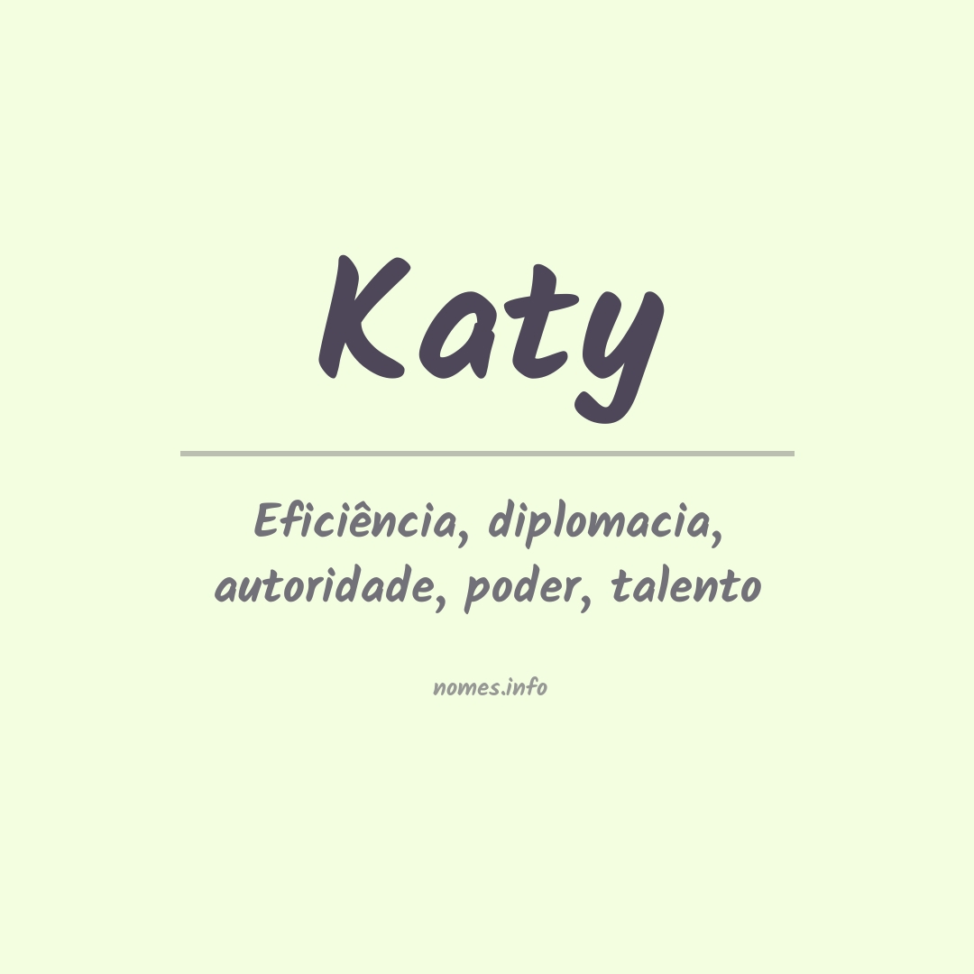 Significado do nome Katy