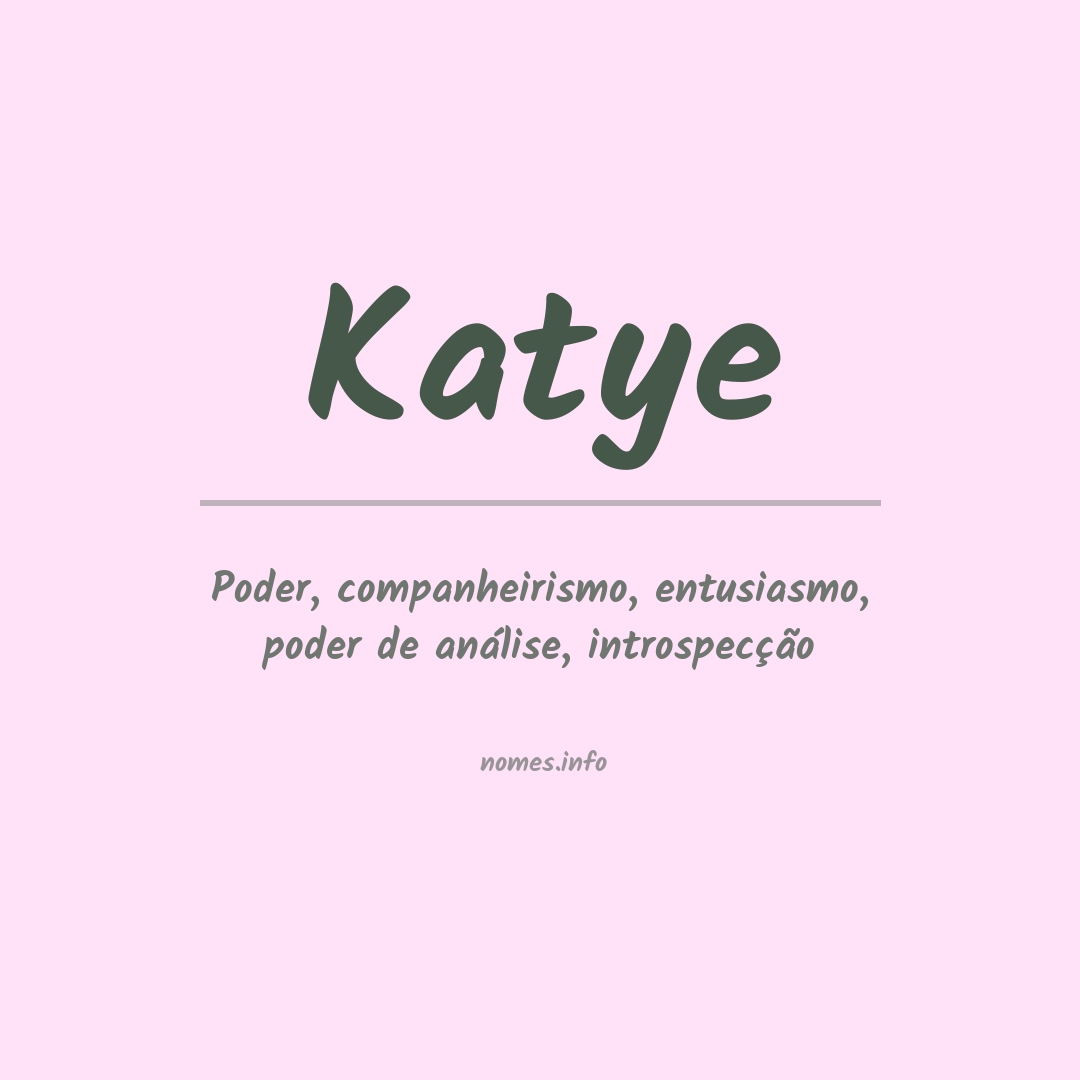 Significado do nome Katye