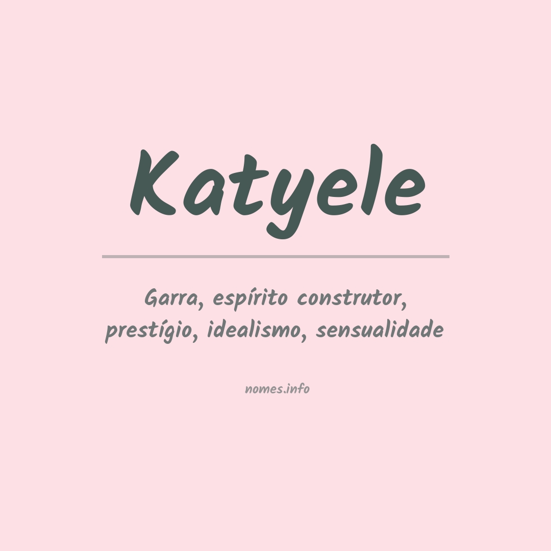 Significado do nome Katyele