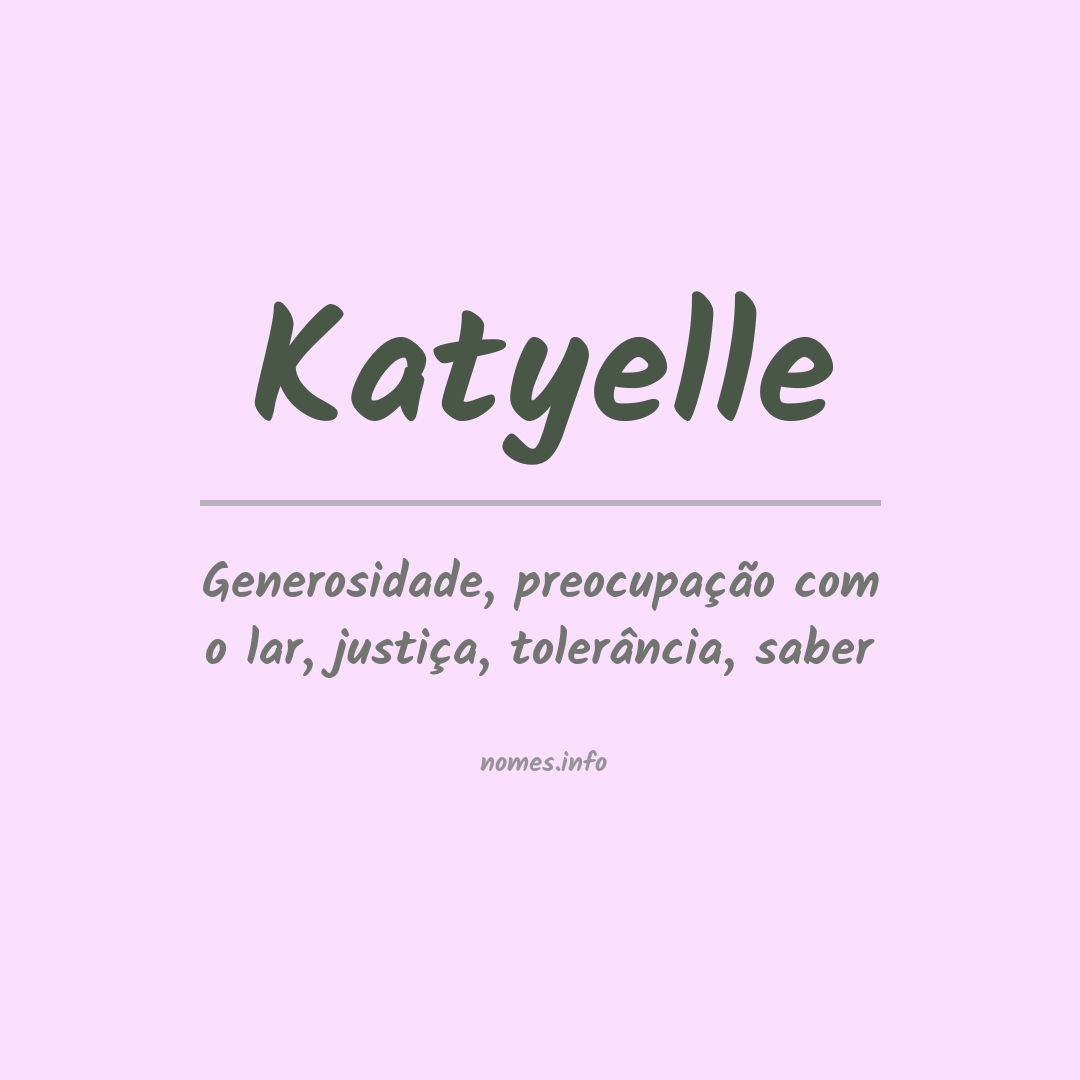 Significado do nome Katyelle