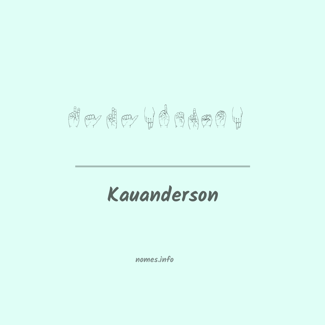 Kauanderson em Libras
