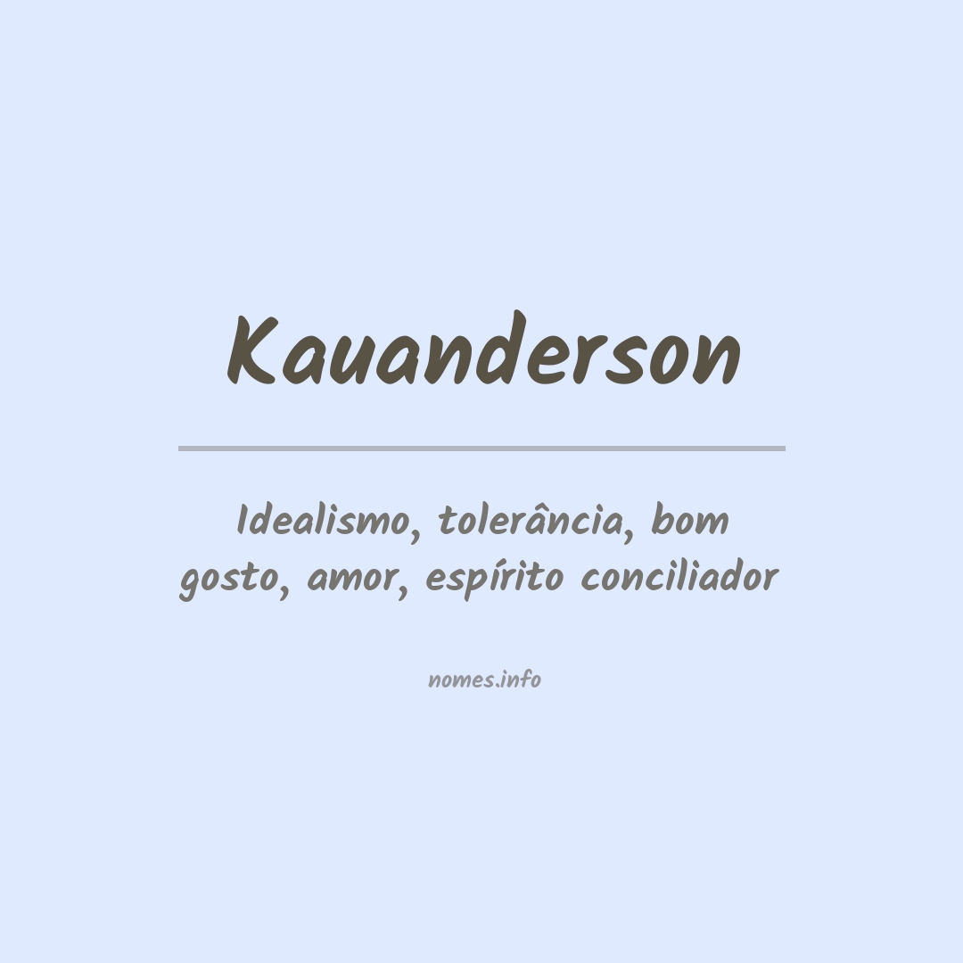 Significado do nome Kauanderson