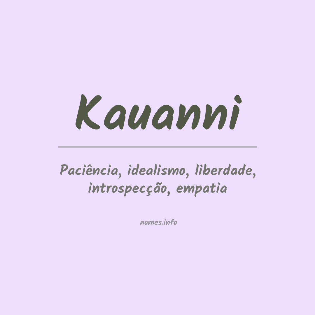 Significado do nome Kauanni