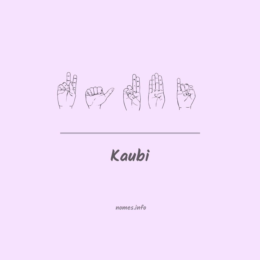 Kaubi em Libras