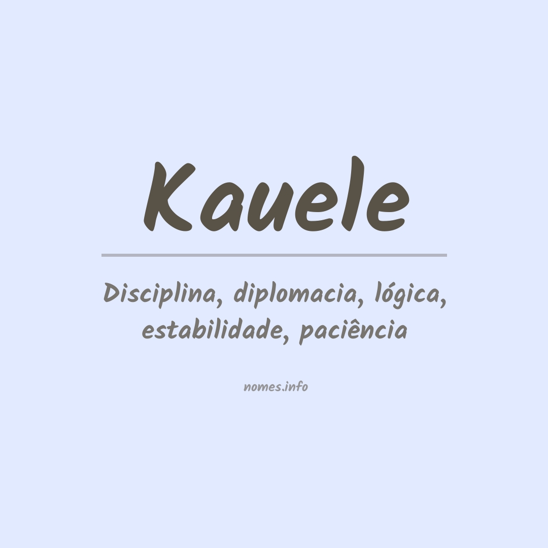 Significado do nome Kauele