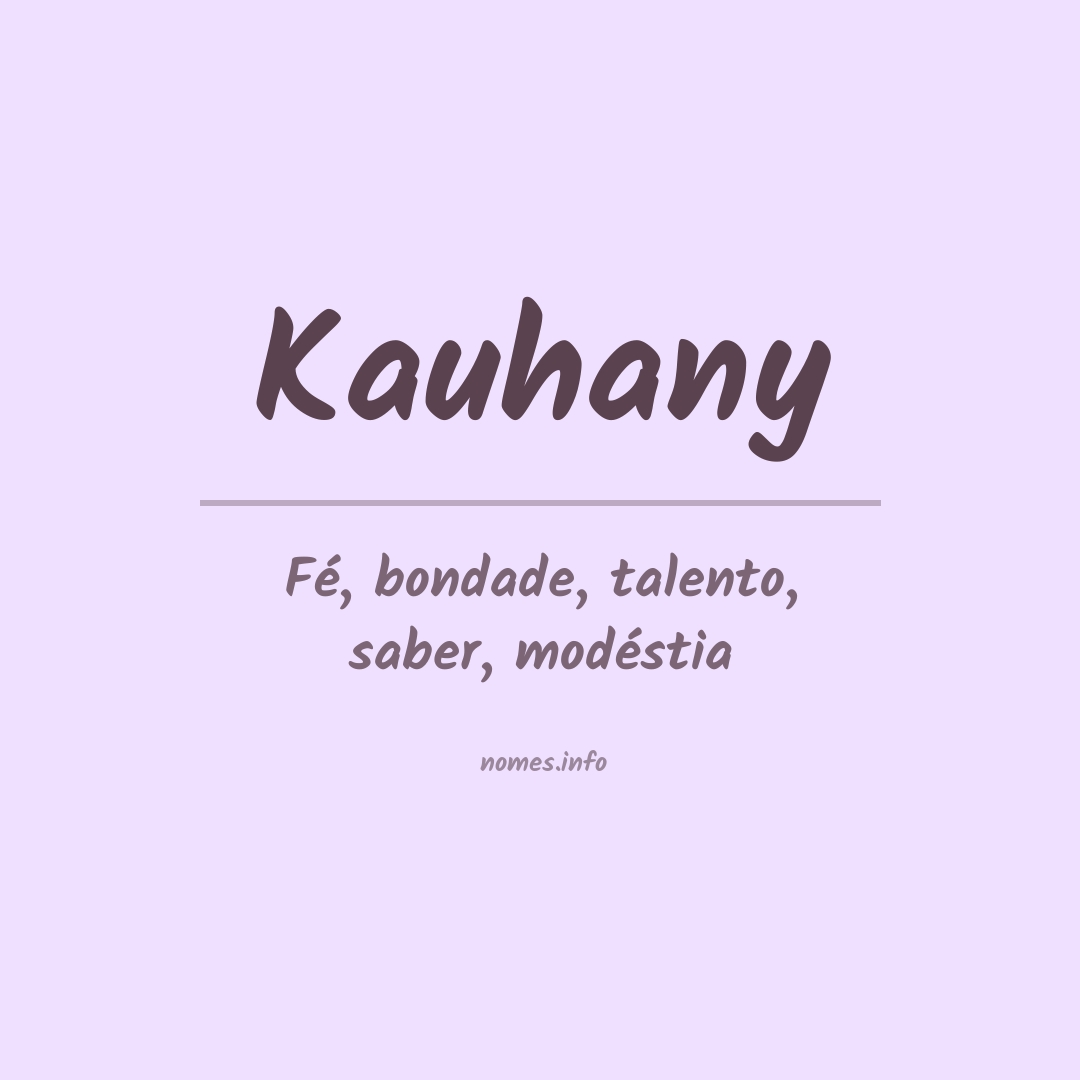 Significado do nome Kauhany