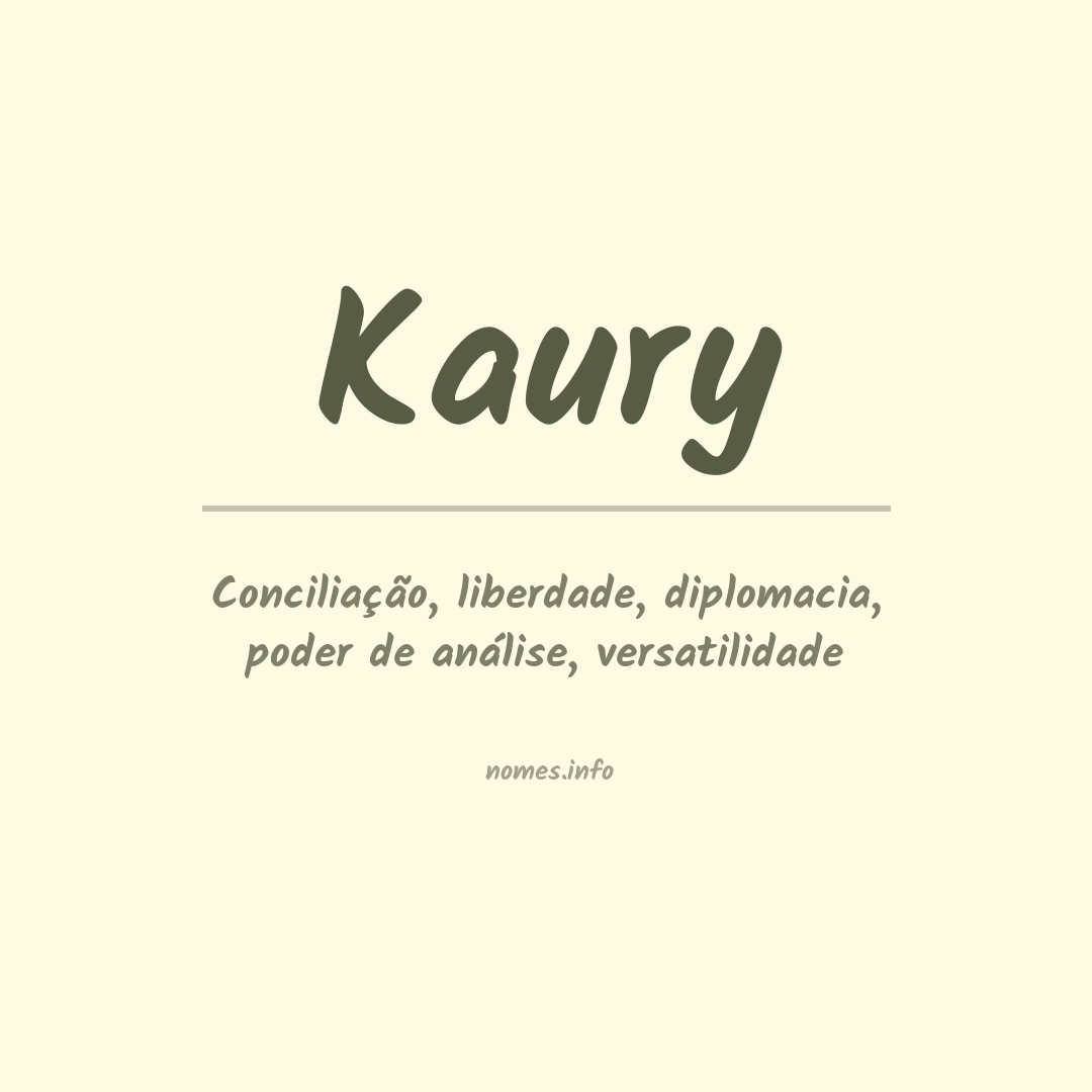 Significado do nome Kaury