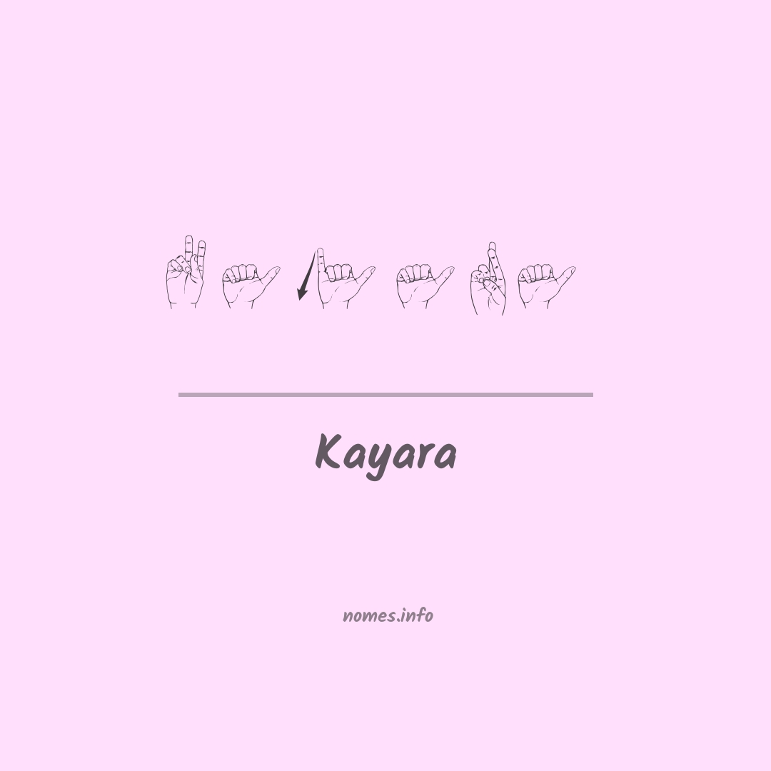 Kayara em Libras