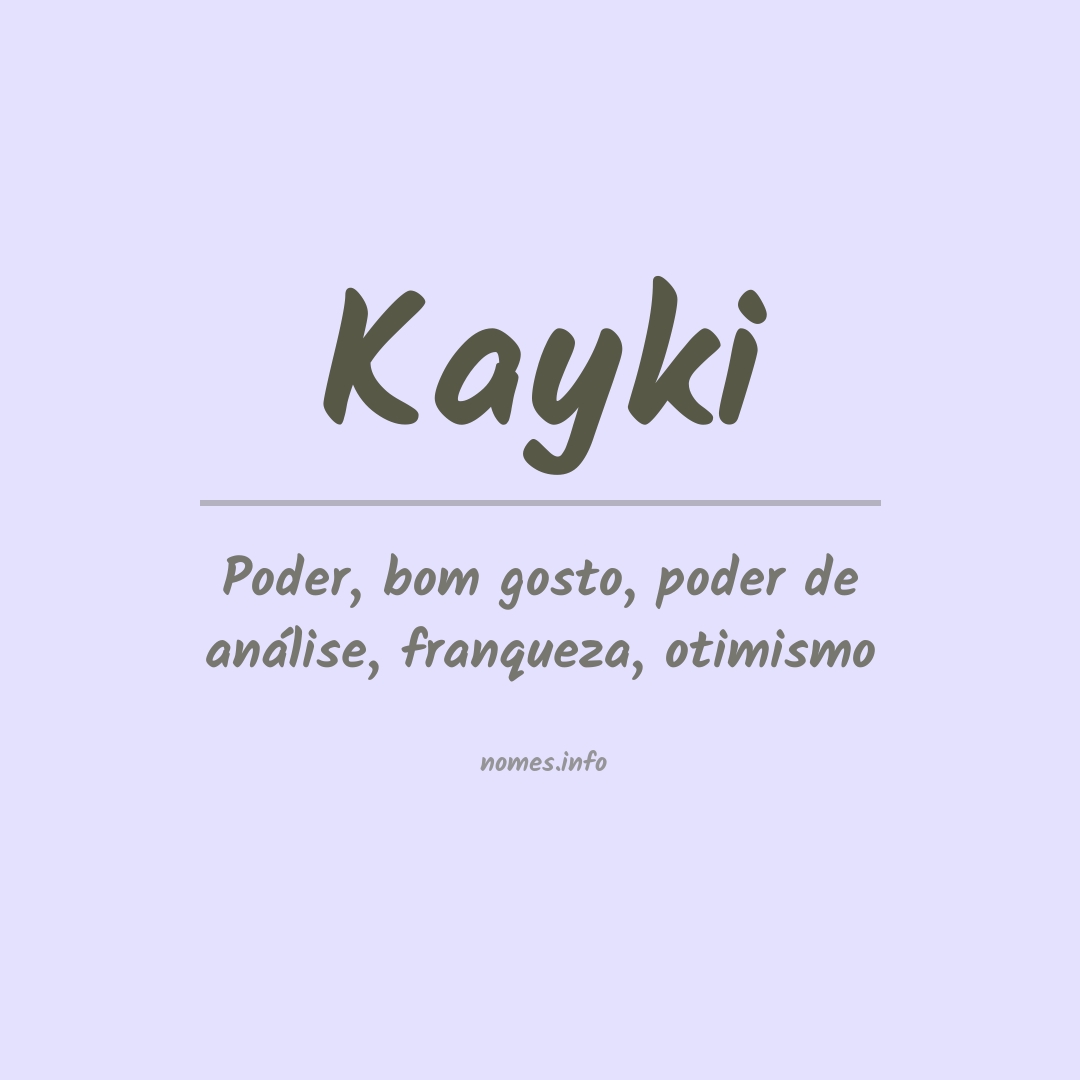 Significado do nome Kayki