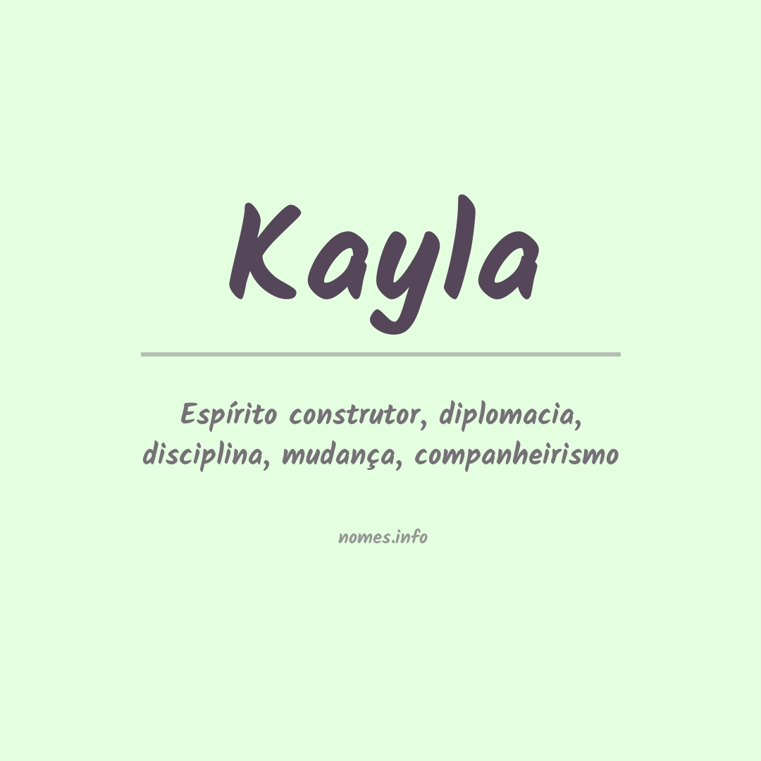 Significado do nome Kayla