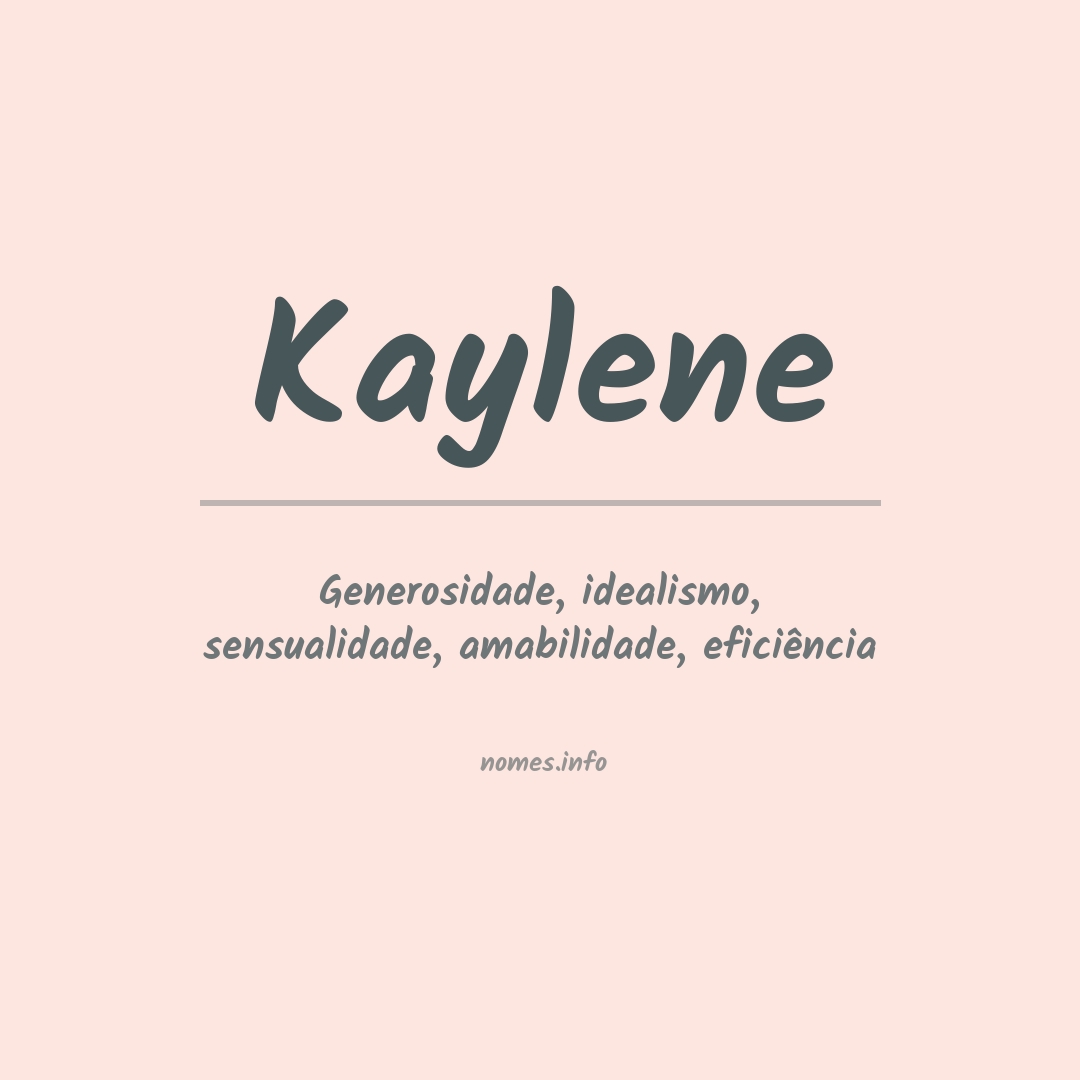 Significado do nome Kaylene