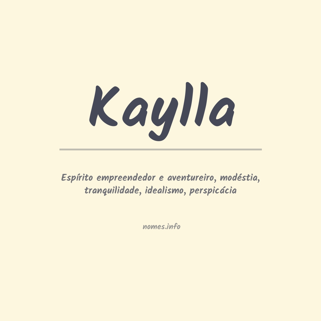 Significado do nome Kaylla