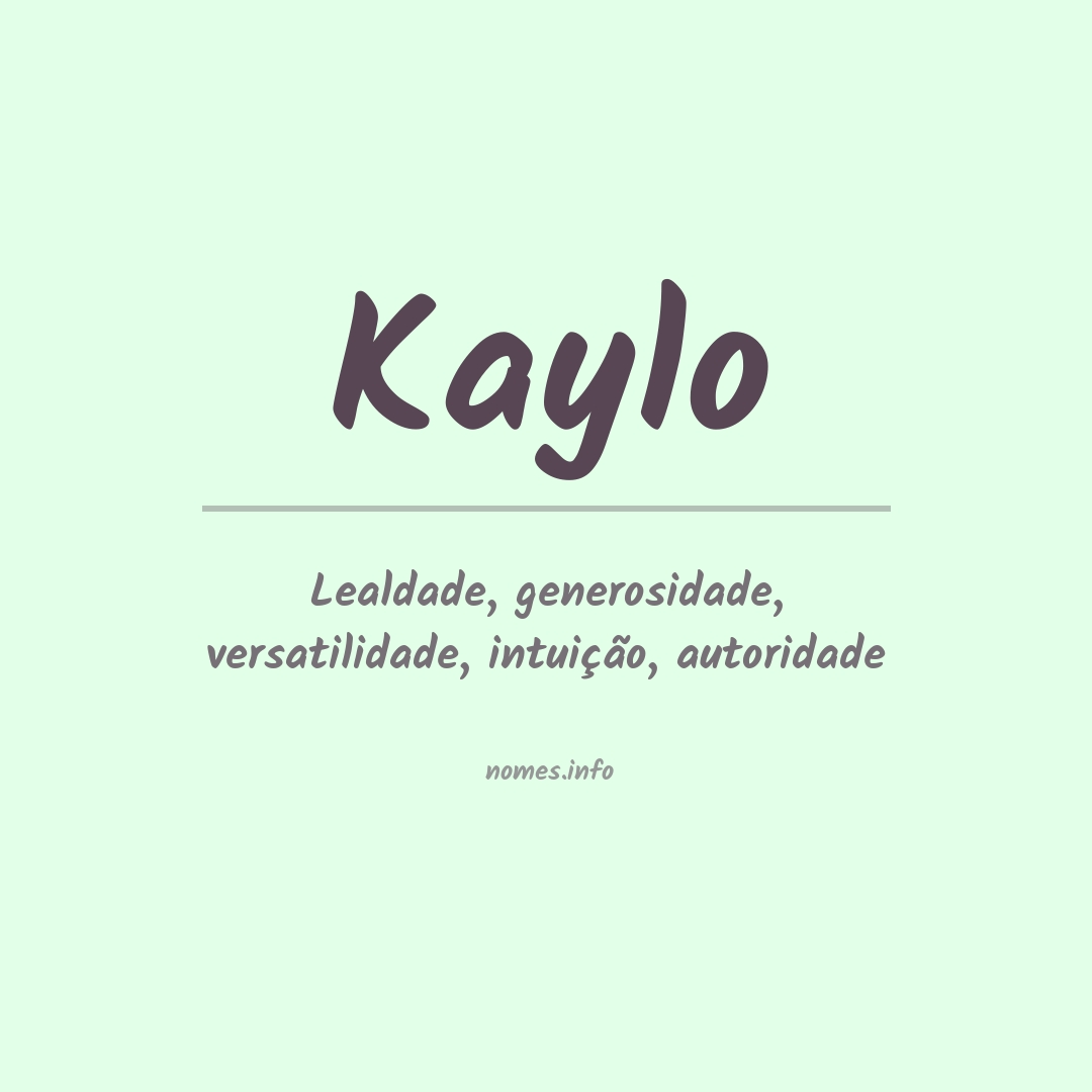 Significado do nome Kaylo