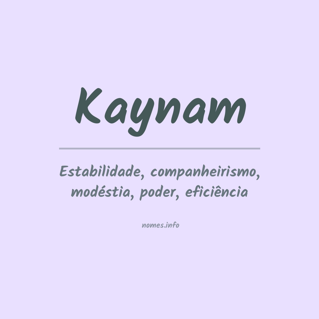 Significado do nome Kaynam