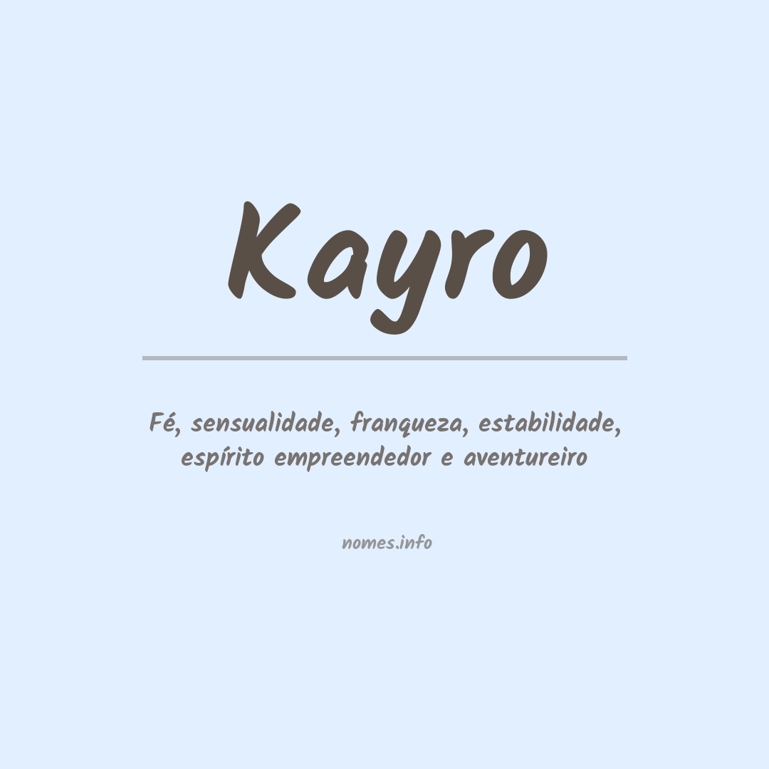 Significado do nome Kayro