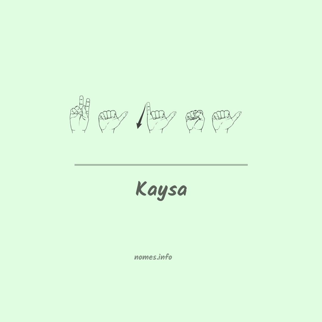 Kaysa em Libras