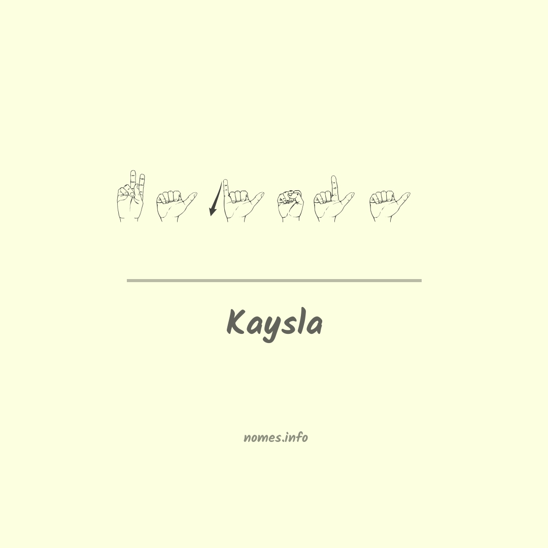 Kaysla em Libras